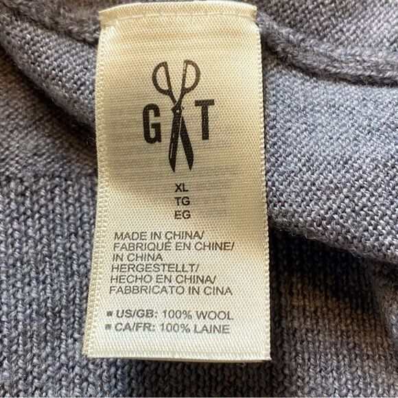 Goodthreads Gray 1/4 Zip 100% Merino Wool Gray Pullover Sweater Size XL - Picture 4 of 10